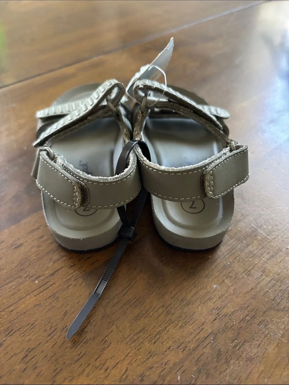 NWT Cat & Jack Green Adjustable Velcro Boys Sandals
